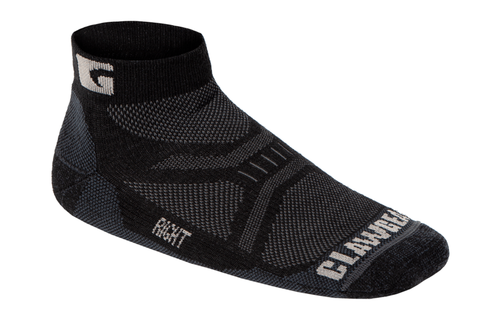 Merino Low Cut Ankle Socks (Black)