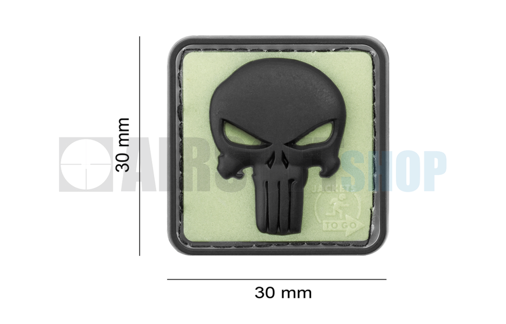 Punisher Rubber Patch (Glow Back)