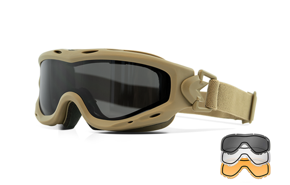 Spear Dual Lens Grey/Clear/Light Rust (Tan Frame) + Bag