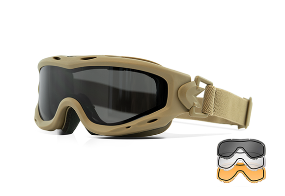 Spear Dual Lens Grey/Clear/Light Rust (Tan Frame) + Bag