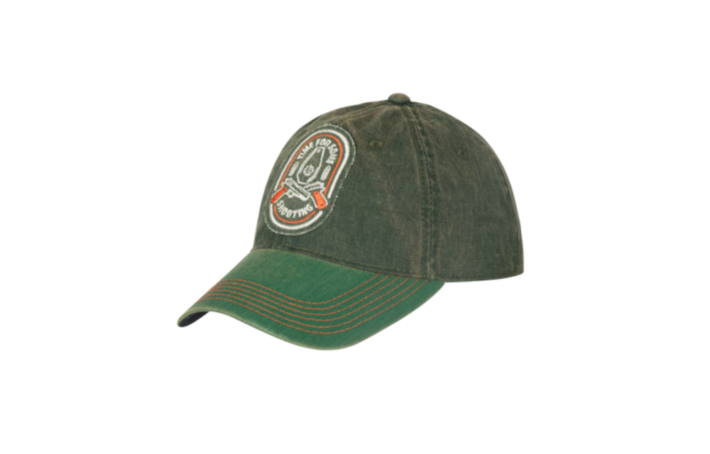 Shooting Time Snapback Cap (Dirty Washed Dark Green / Dirty Washed Kelly Green)