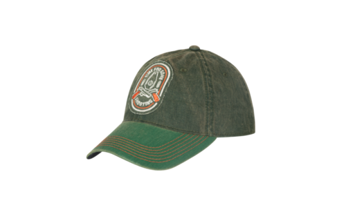Shooting Time Snapback Cap (Dirty Washed Dark Green / Dirty Washed Kelly Green)