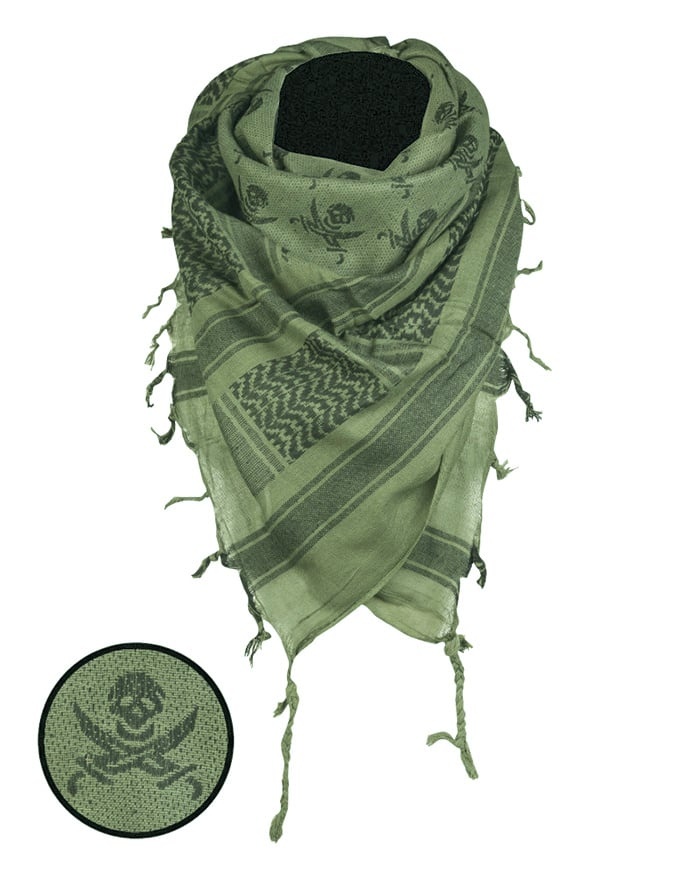 Skull Shemagh (Olive)