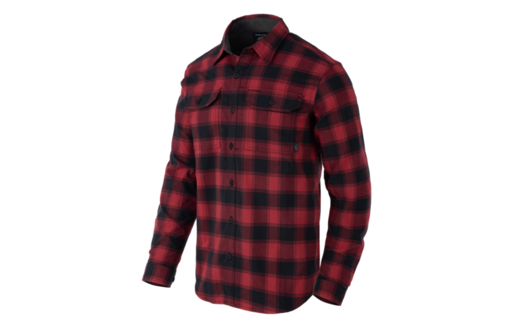 GreyMan Shirt (Coral Crimson Checkered)