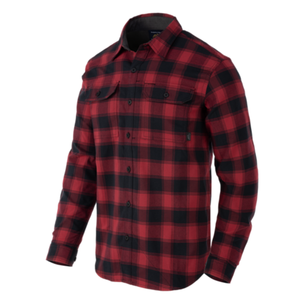 GreyMan Shirt (Coral Crimson Checkered)