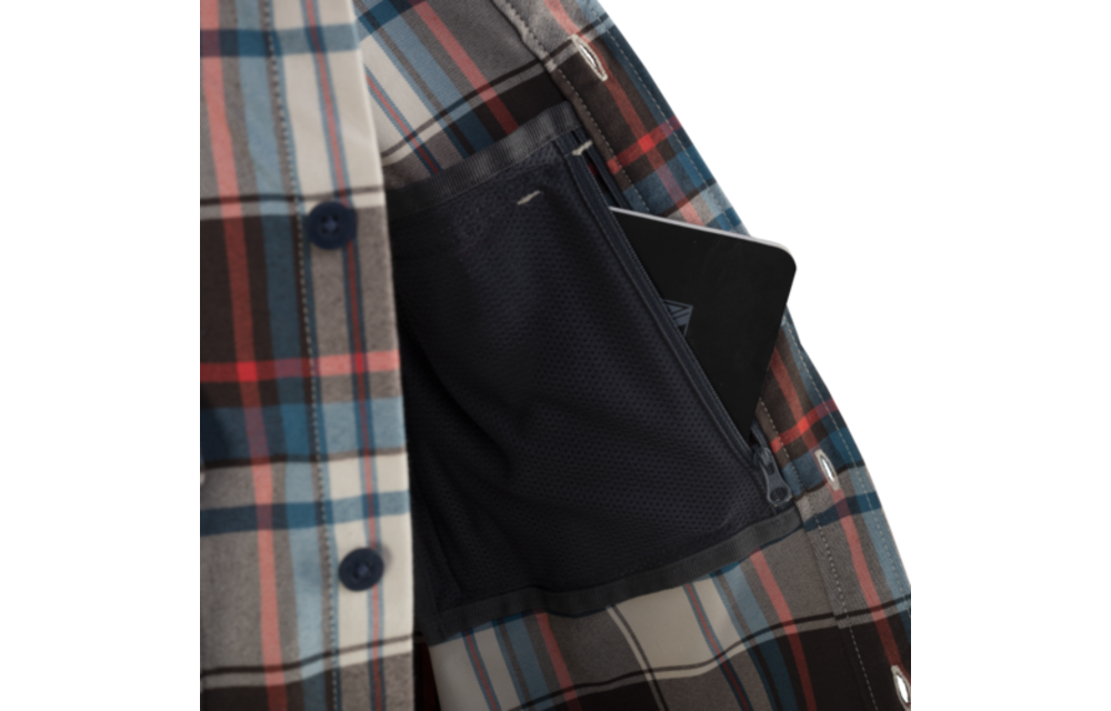 GreyMan Shirt (Coral Crimson Checkered)