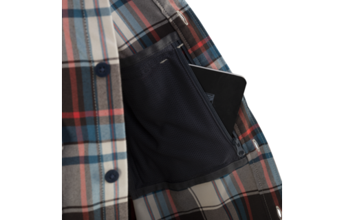 GreyMan Shirt (Coral Crimson Checkered)