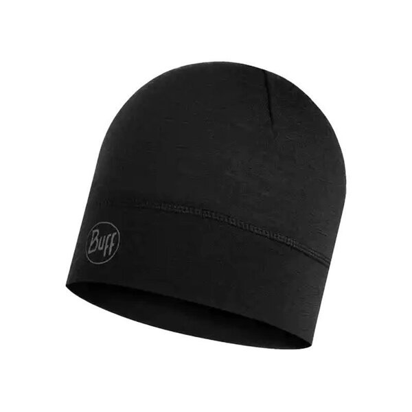 Merino Wool Hat Beanie (Black)