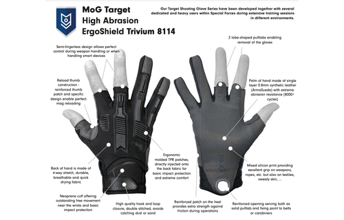 Target 8114B Trivium High Abrasion Gloves (Black)