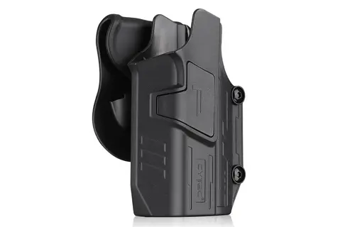 Mega Fit Universal Holster Pistol + Light (Right) (Black)