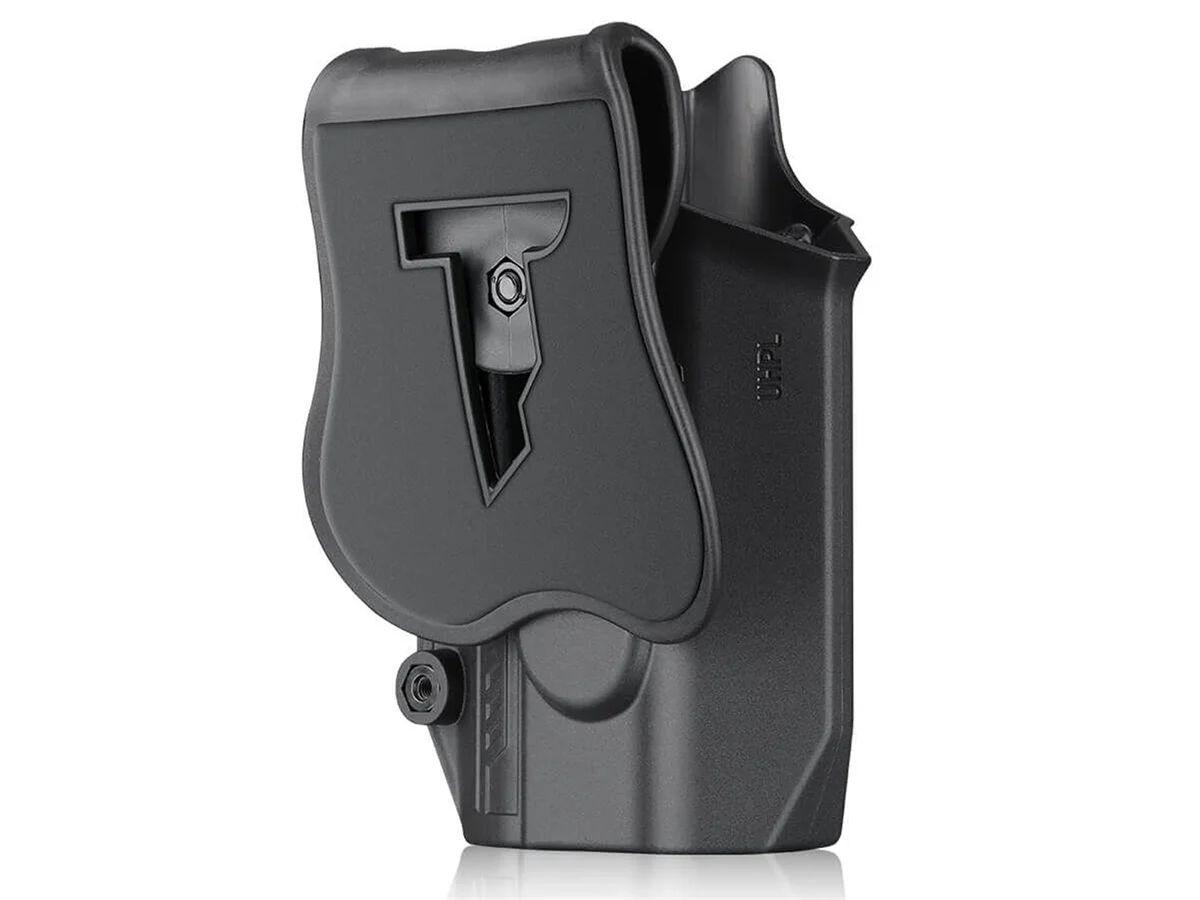 Mega Fit Universal Holster Pistol + Light (Right) (Black)