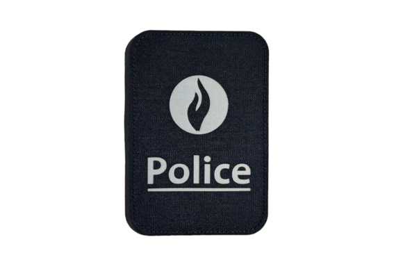 Police Patch  14x9cm (Navy Blue) (FR)