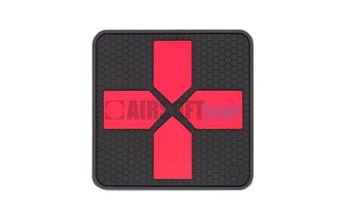 Big Red Cross Medic Rubber Patch (Blackmedic)