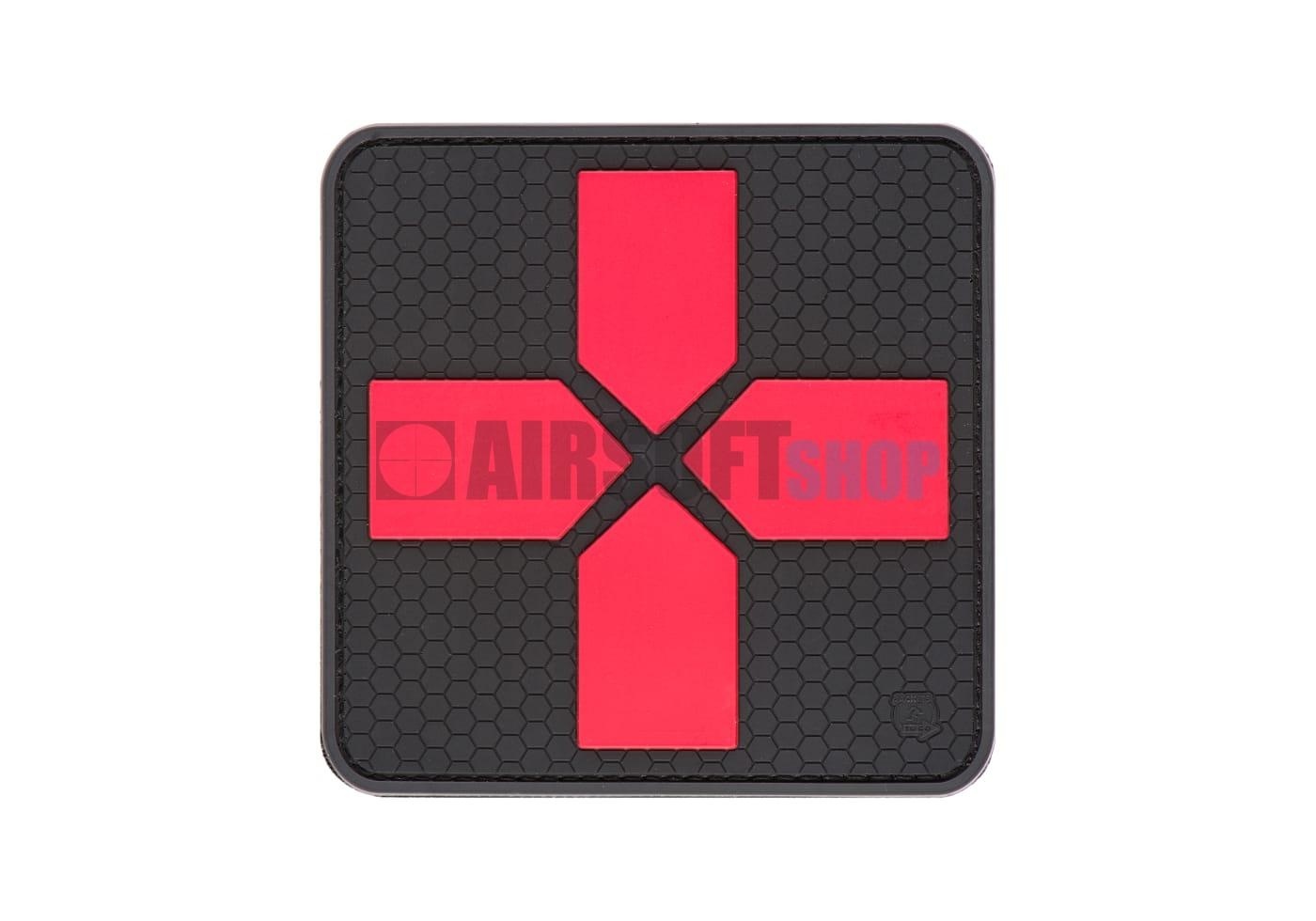 Big Red Cross Medic Rubber Patch (Blackmedic)