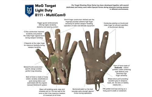 Target 8111M Light Duty Gloves (Multicam)