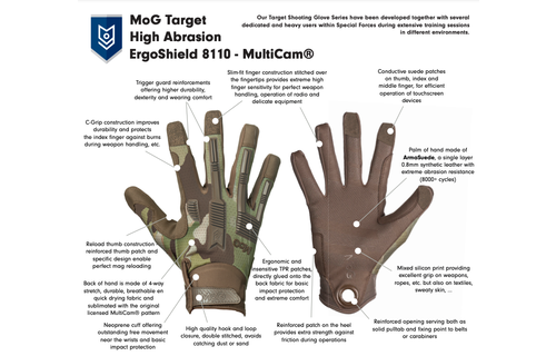Target 8110M Impact High Abrasion Gloves (Multicam)