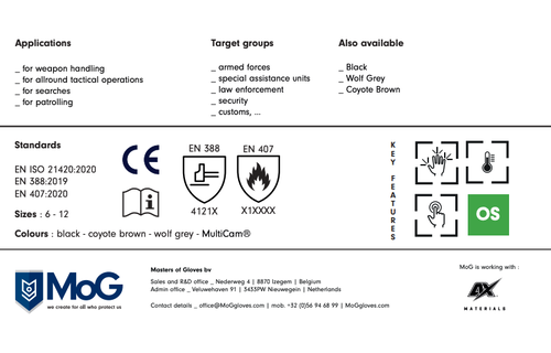 Target 8110M Impact High Abrasion Gloves (Multicam)
