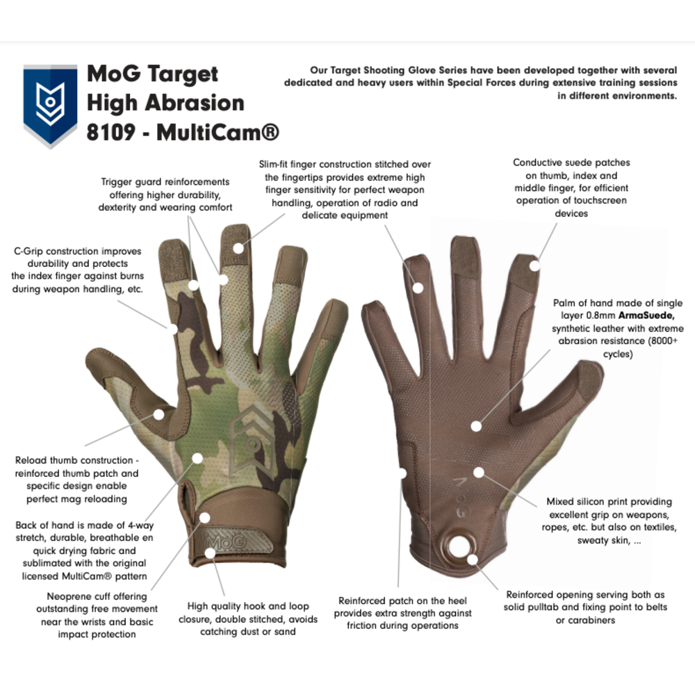 Target 8109M High Abrasion Gloves (Multicam)