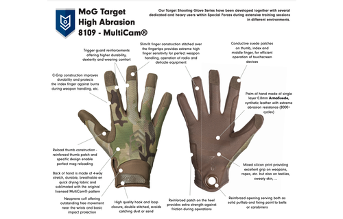 Target 8109M High Abrasion Gloves (Multicam)