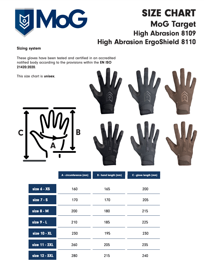 Target 8109M High Abrasion Gloves (Multicam)