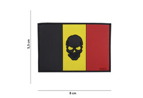 Skull Flag Belgium PVC Patch