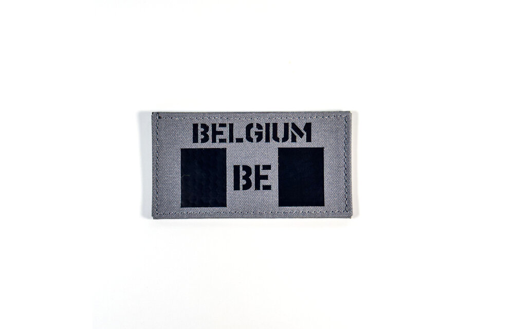 Belgium Flag Patch (Wolf Grey / IR)