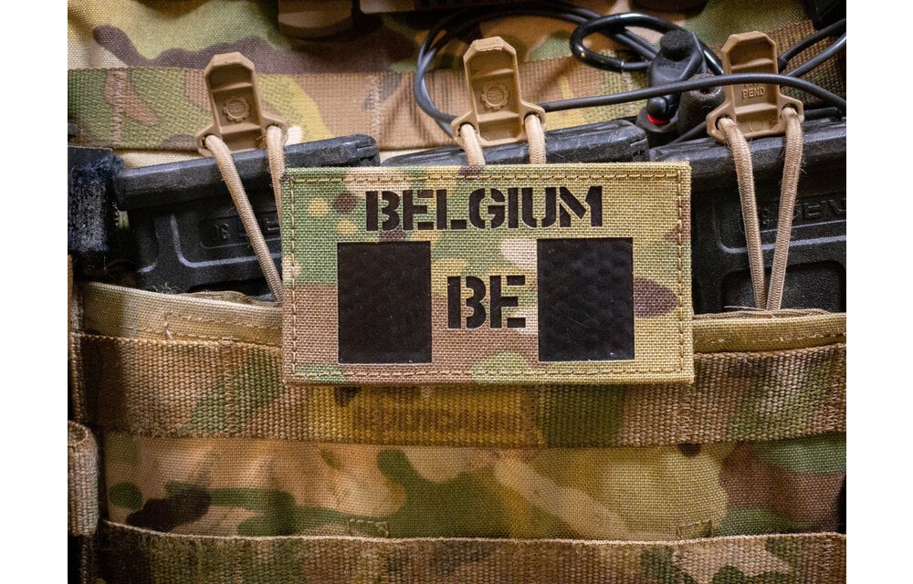 Belgium Flag Patch (Wolf Grey / IR)