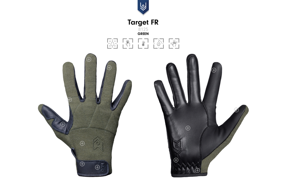 8125 Target FR Gloves (Green) (Flame Resistant)