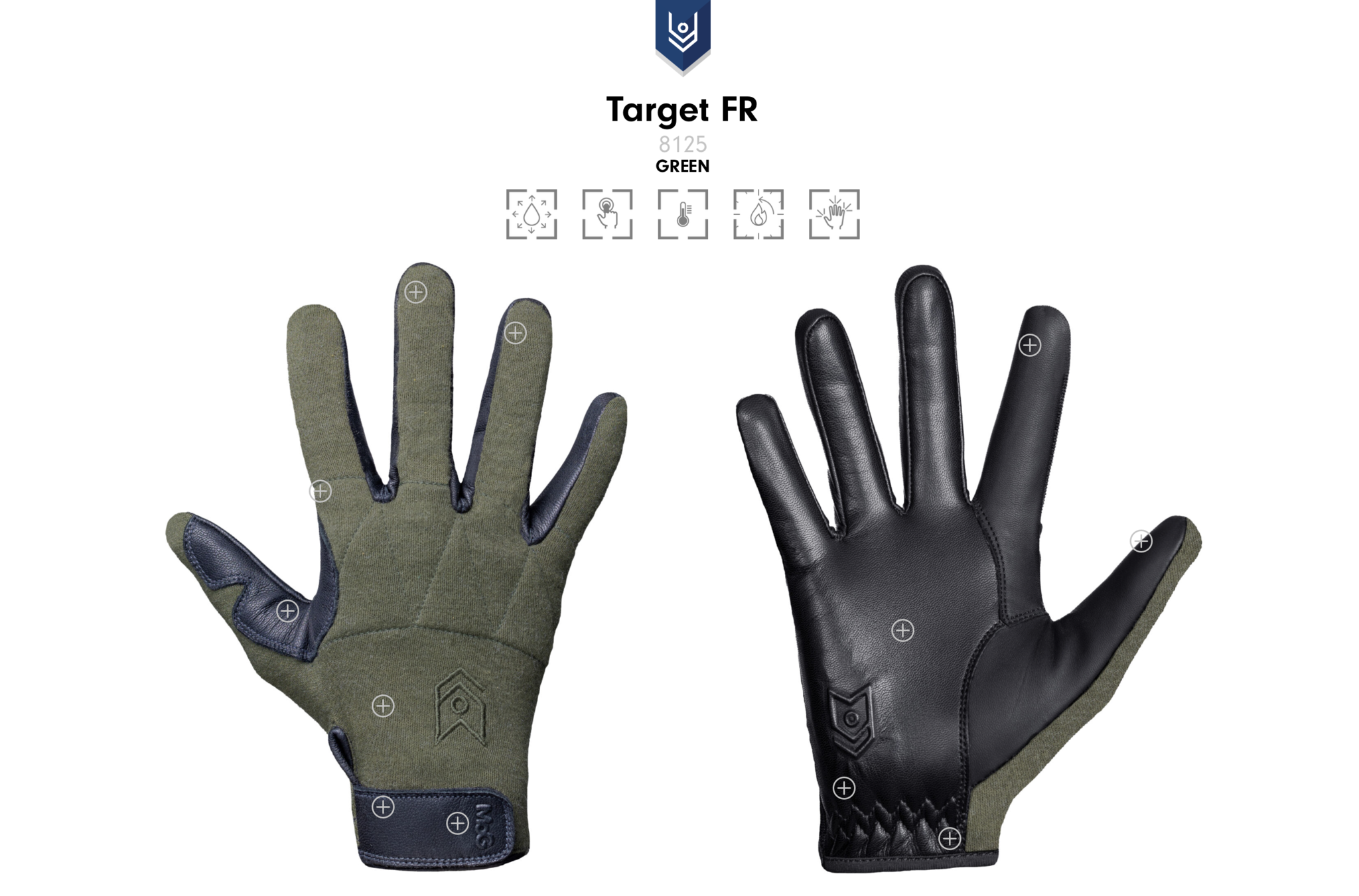 8125 Target FR Gloves (Green) (Flame Resistant)