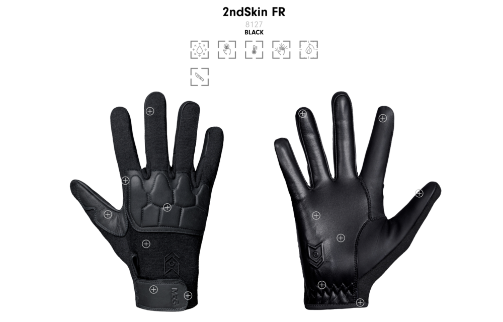 8127 2nd Skin FR Gloves (Black) (Flame Resistant)