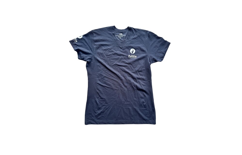 Urban T-Shirt + Bedrukking Politie (Navy Blue)
