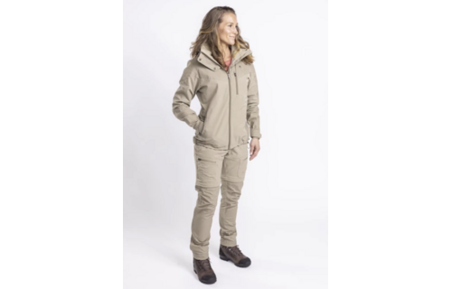 Dames Finnveden Hybrid Jas (Licht Khaki)
