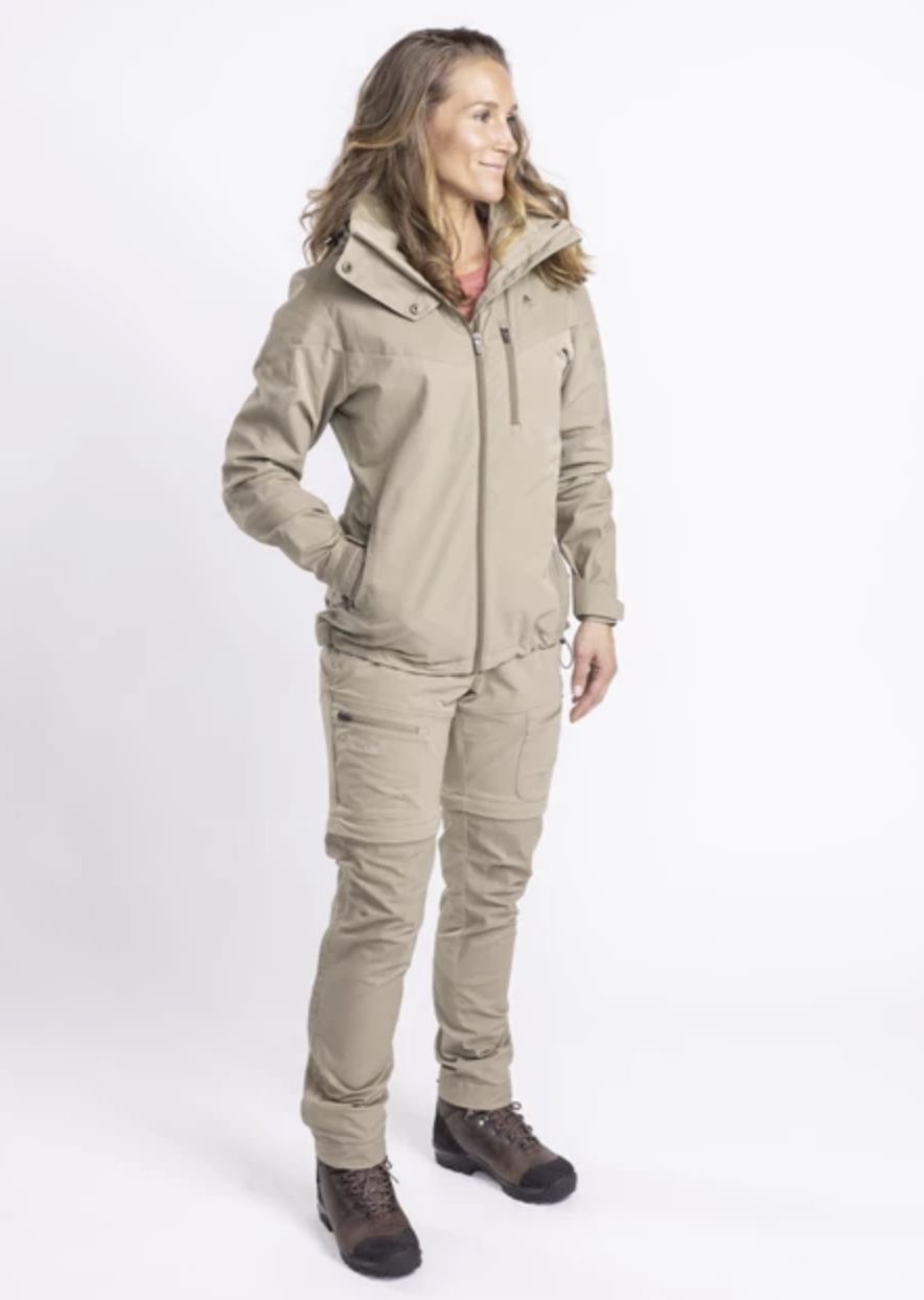 Dames Finnveden Hybrid Jas (Licht Khaki)