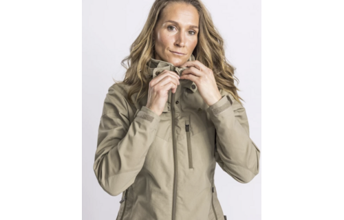 Dames Finnveden Hybrid Jas (Licht Khaki)