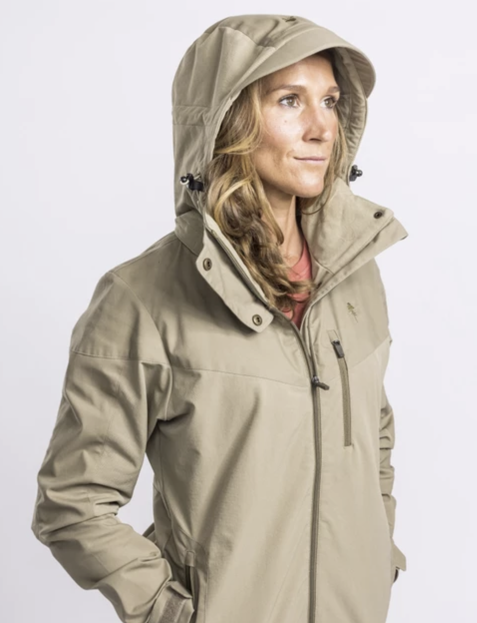 Dames Finnveden Hybrid Jas (Licht Khaki)