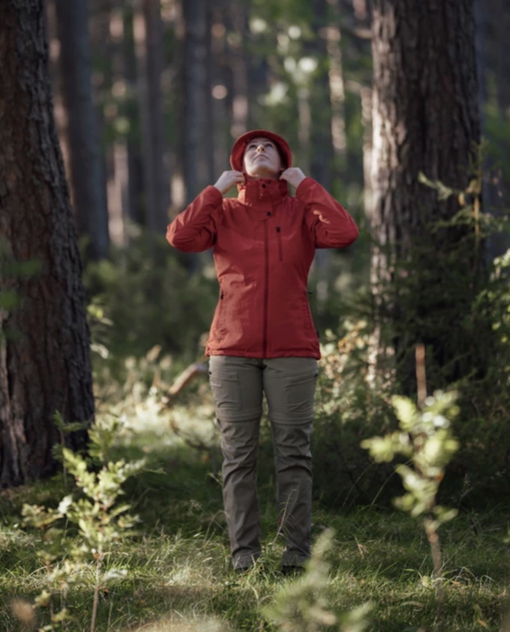Dames Finnveden Hybrid Jas (Rood)