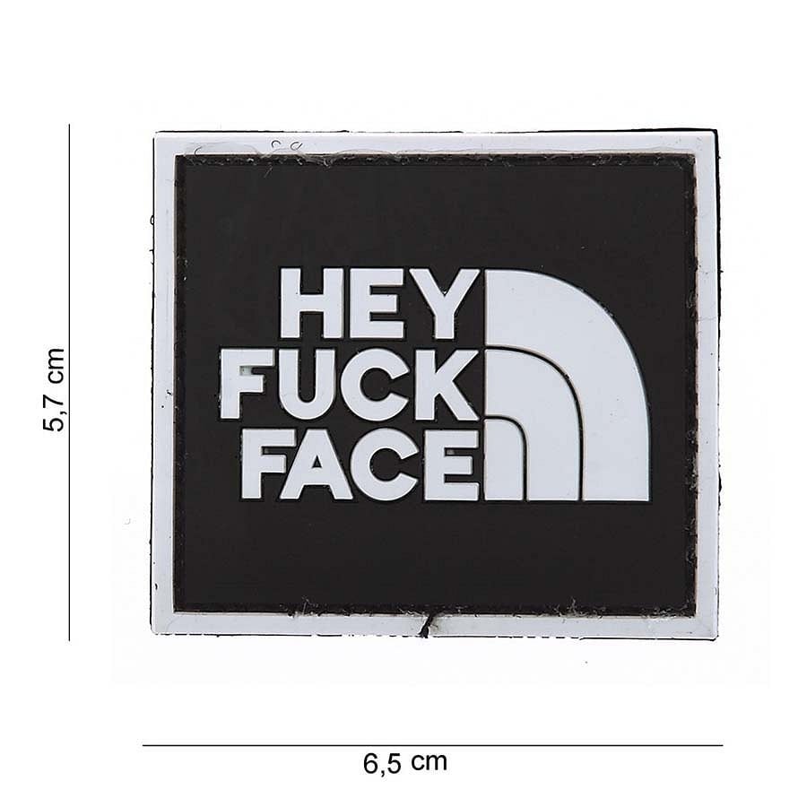 Hey Fuck Face PVC Patch (Black)