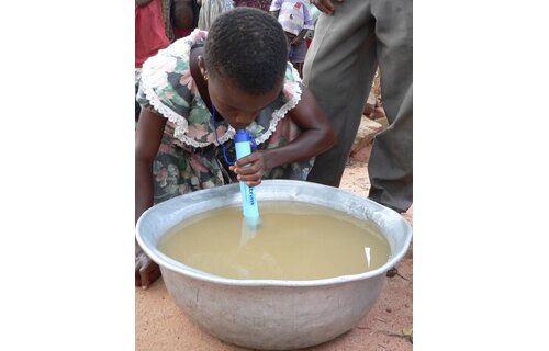 Peak Series Personal Water Filter Straw (Dark Gray)