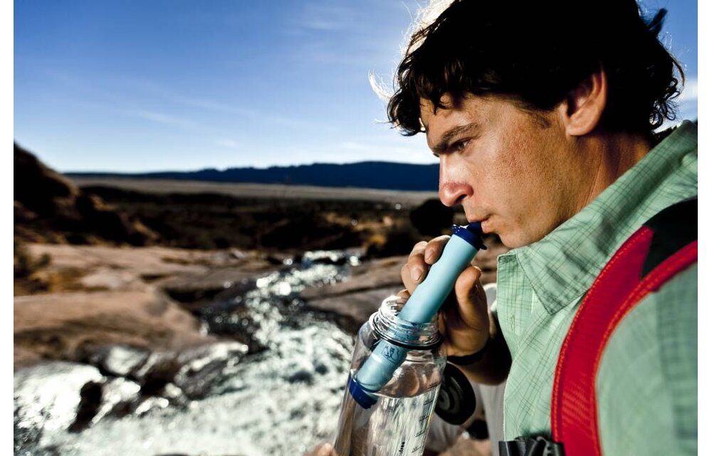 Peak Series Personal Water Filter Straw (Dark Gray)