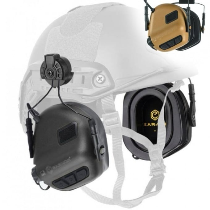 M31 Plus Electronic Hearing Protection (Helmet Mount) (Coyote Brown)