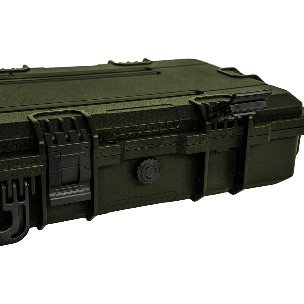 Large Rifle Case 95x30 (Wave Foam) (Green)
