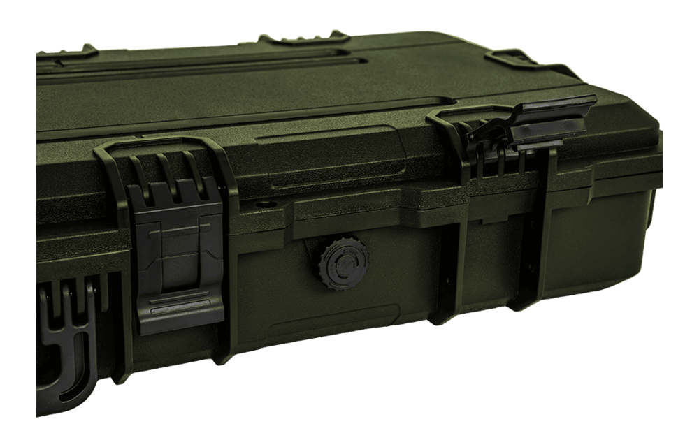 Large Rifle Case 95x30 (Wave Foam) (Green)