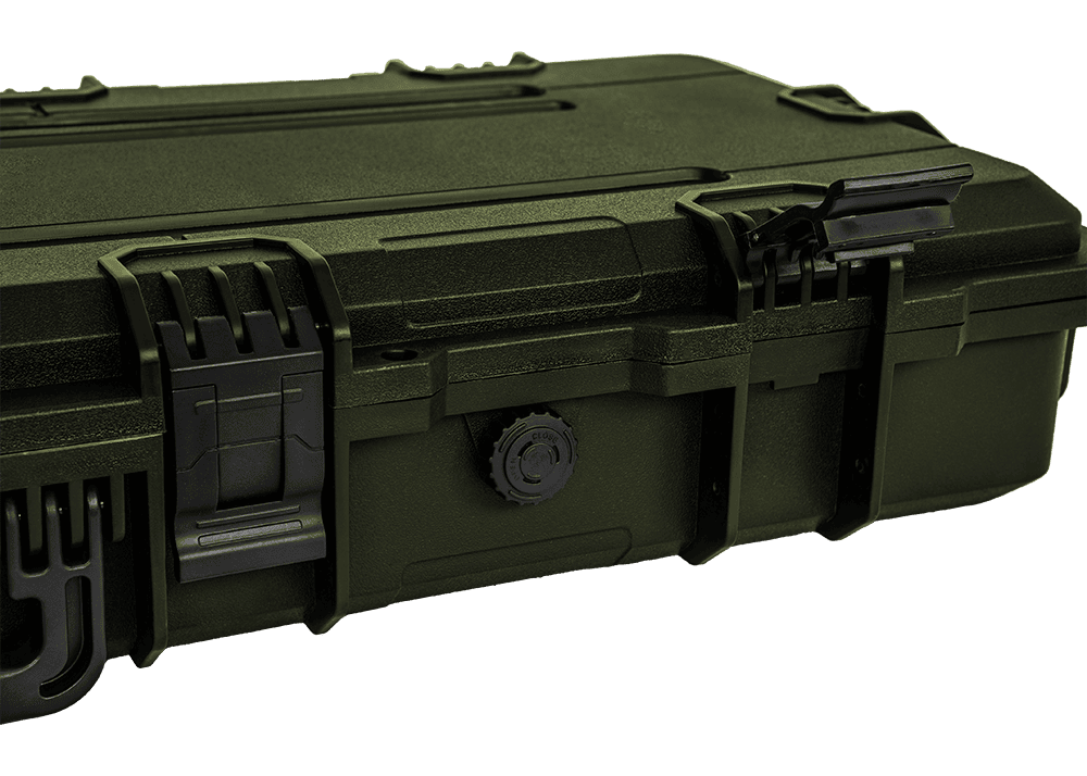 Large Rifle Case 95x30 (Wave Foam) (Green)