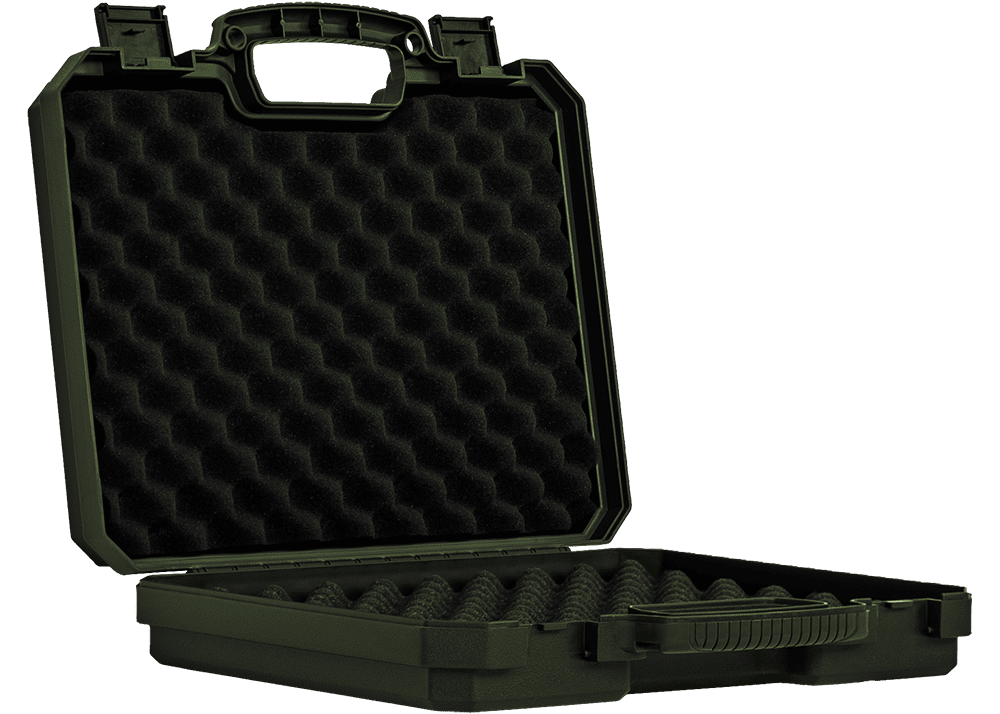 Pistol Case 32x22 Wave Foam (Green)