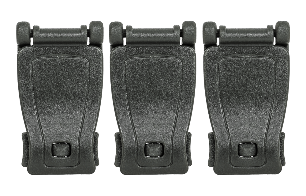 MOLLE Web Belt Clamp 3-Pack (Dark Green)