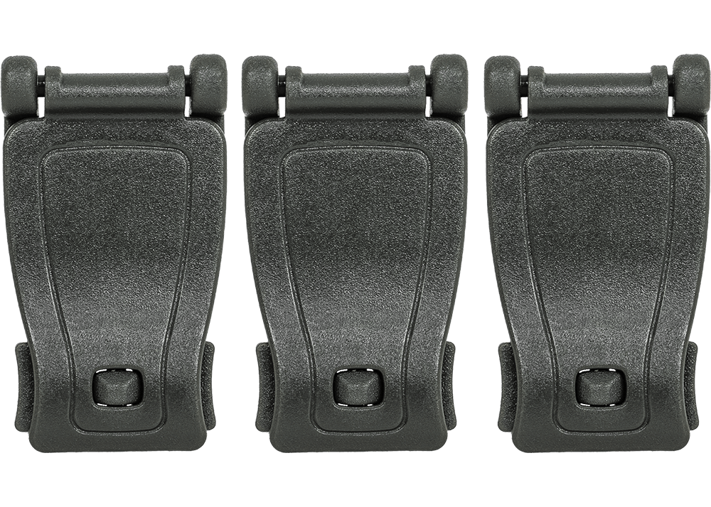 MOLLE Web Belt Clamp 3-Pack (Dark Green)