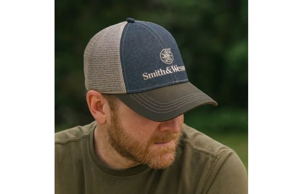 Two-Tone Denim Trucker Cap