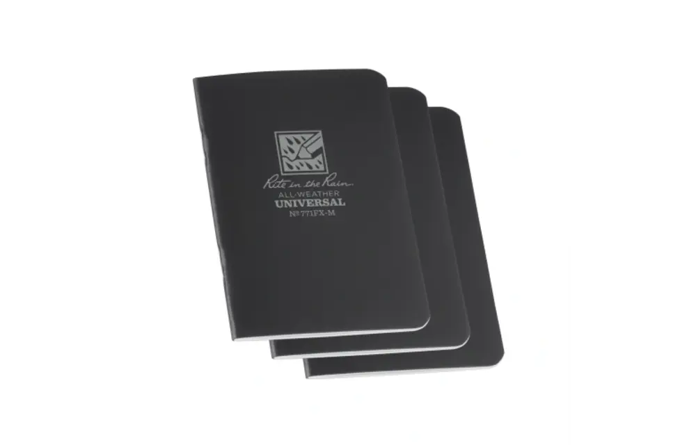 All Weather Notebook 8,25x11,75cm 3-Pack (Black)
