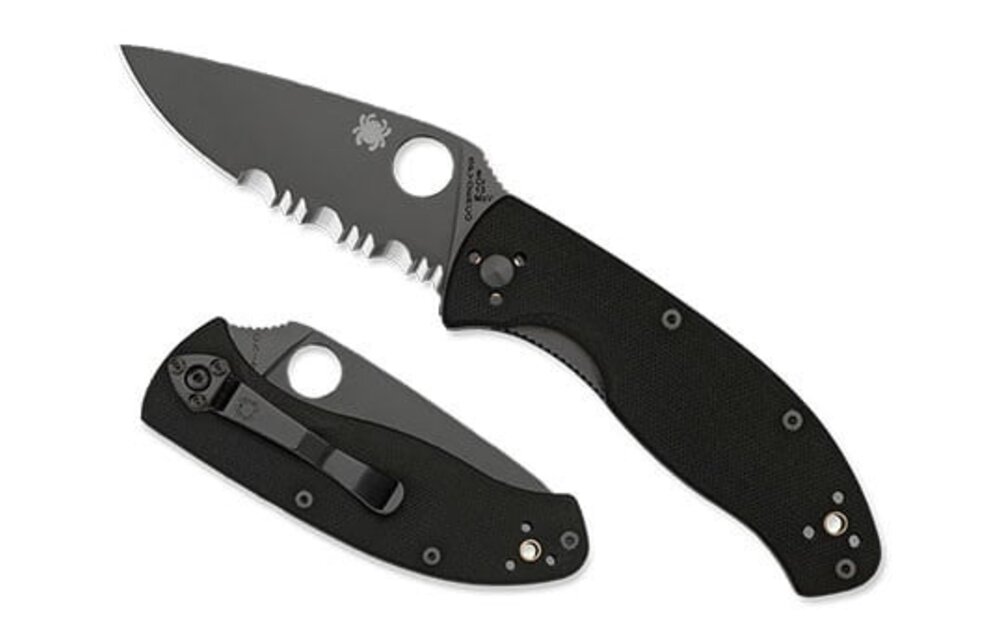Tenacious Black / Black 8Cr13MoV Serrated CE