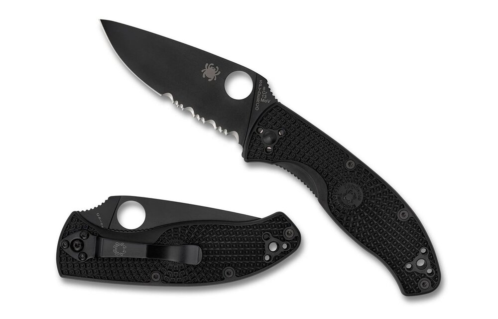 Tenacious Lightweight Black / Black 8Cr13MoV Serrated CE